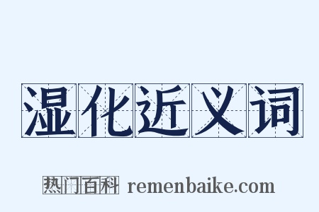 湿化近义词是什么意思的图片